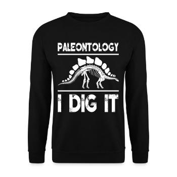 Paléontologie Je creuse La chasse aux fossiles Paléontologie - Sweat-shirt Unisexe - noir - Devant - Alina (178cm) & Michal (187cm)