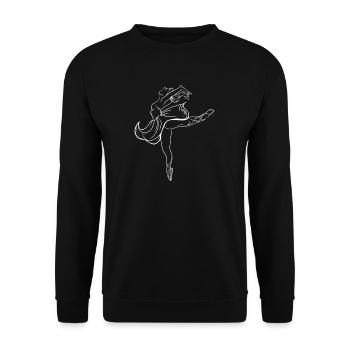 Ballett I Ballettschuhe Ballettkleid Motiv für - Unisex Pullover - Schwarz - Vorne - Alina (178cm) & Michal (187cm)