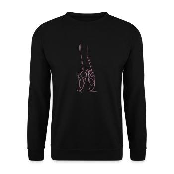 Ballett I Ballettschuhe Ballettkleid Motiv für - Unisex Pullover - Schwarz - Vorne - Alina (178cm) & Michal (187cm)