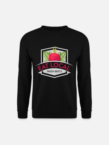 Funny Fresh Beets Vegetable design - Unisex Sweatshirt - black