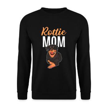 Rottie Mama Rottweiler Propriétaire de chien - Sweat-shirt Unisexe - noir - Devant - Alina (178cm) & Michal (187cm)