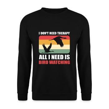 Amateurs d’oiseaux Observation d’oiseaux - Sweat-shirt Unisexe - noir - Devant - Alina (178cm) & Michal (187cm)