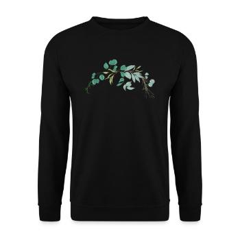Hochzeit Blumenkranz I Braut Strauß Boho Stil - Unisex Pullover - Schwarz - Vorne - Alina (178cm) & Michal (187cm)