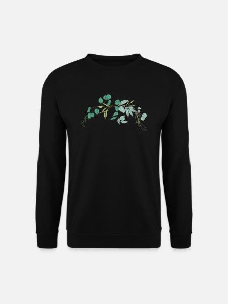 Hochzeit Blumenkranz I Braut Strauß Boho Stil - Unisex Pullover - Schwarz