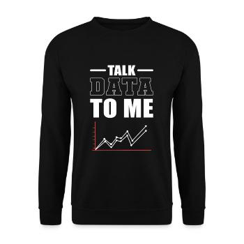 Talk Data To Me Data Scientist Data Analyst - Unisex Pullover - Schwarz - Vorne - Alina (178cm) & Michal (187cm)