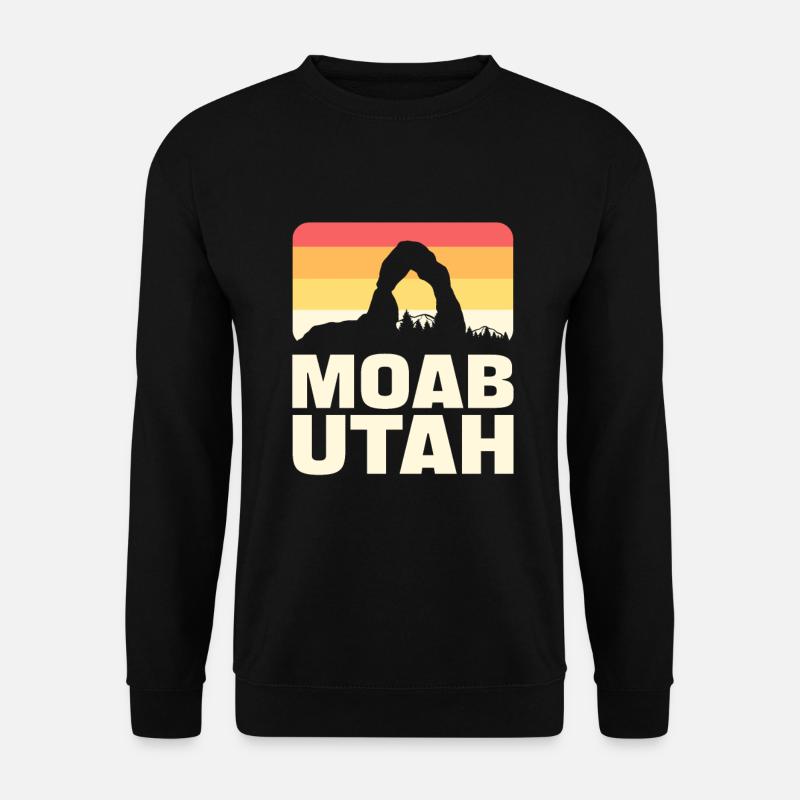 Moab Utah Vitange Mountain - Unisex Pullover - Schwarz