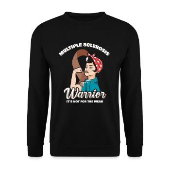 Multiple Sclerosis Warrior It's Not For The Weak - Unisex Pullover - Schwarz - Vorne - Alina (178cm) & Michal (187cm)