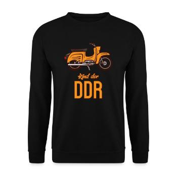 Kind der DDR I Staatswappen NVA Ostdeutschland für - Unisex Pullover - Schwarz - Vorne - Alina (178cm) & Michal (187cm)