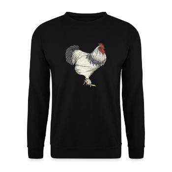 Sundheimer Hühner I Chicken Geflügel Motiv für - Unisex Pullover - Schwarz - Vorne - Alina (178cm) & Michal (187cm)
