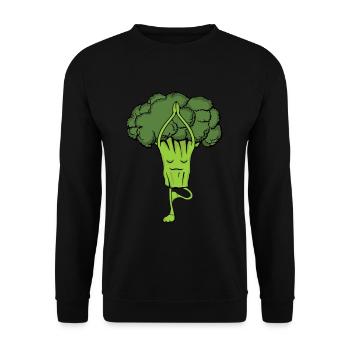 Brocoli Yoga Méditez Cadeau Femmes Brocoli - Sweat-shirt Unisexe - noir - Devant - Alina (178cm) & Michal (187cm)