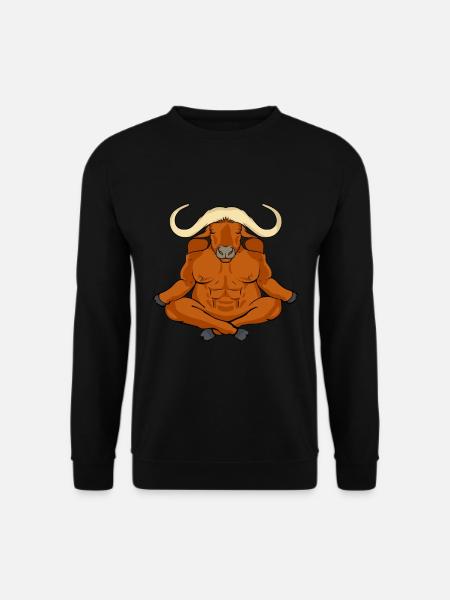 Bœuf Musqué Méditez Yoga Cadeau Buffle - Sweat-shirt Unisexe - noir