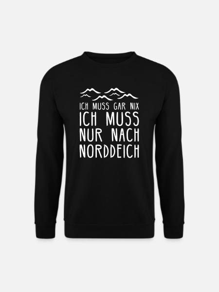 Norddeich I Ostfriesland Niedersachsen Nordsee - Unisex Pullover - Schwarz