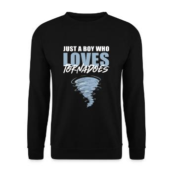 Juste un garçon qui aime les tornades Tornado Storm - Sweat-shirt Unisexe - noir - Devant - Alina (178cm) & Michal (187cm)