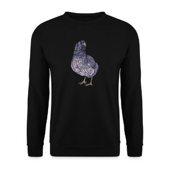 Araucana Chicken I Chicken Chicken Motif for - Unisex Sweatshirt - black - Front - Alina (178cm) & Michal (187cm)