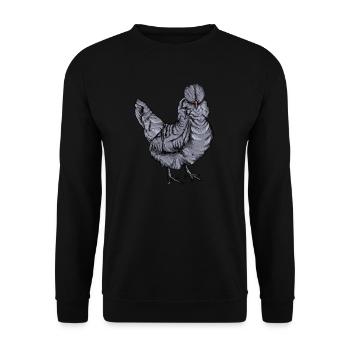 Araucana Chicken I Chicken Chicken Motif for - Unisex Sweatshirt - black - Front - Alina (178cm) & Michal (187cm)