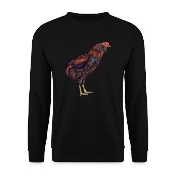 Araucana Chicken I Chicken Chicken Motif for - Unisex Sweatshirt - black - Front - Alina (178cm) & Michal (187cm)