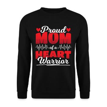 Fière maman d’un guerrier du cœur Mère guerrière du cœur - Sweat-shirt Unisexe - noir - Devant - Alina (178cm) & Michal (187cm)