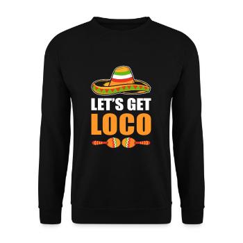 Let's Get Loco Cinco de Mayo - Unisex Pullover - Schwarz - Vorne - Alina (178cm) & Michal (187cm)