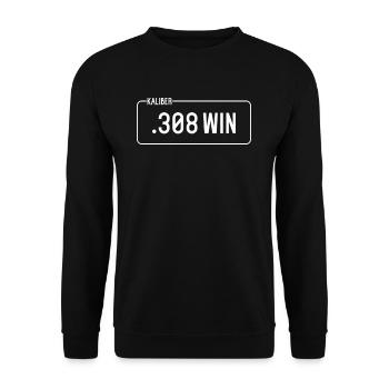 Kaliber Jäger Jägerin Jagd Drückjagd Rotwild - Unisex Pullover - Schwarz - Vorne - Alina (178cm) & Michal (187cm)