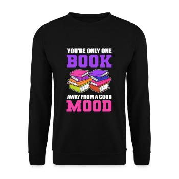 You’re Only One Book Away From a Good Mood Book - Unisex Pullover - Schwarz - Vorne - Alina (178cm) & Michal (187cm)