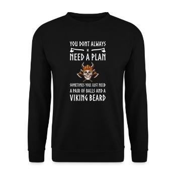 Valkyrie I Valkyrie Viking Valhalla Cadeau - Sweat-shirt Unisexe - noir - Devant - Alina (178cm) & Michal (187cm)