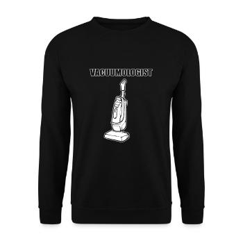 Vacuumologist Cleaning Lady - Unisex Sweatshirt - black - Front - Alina (178cm) & Michal (187cm)