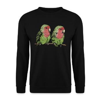 Rosenköpfchen I Unzertrennliche Motiv für - Unisex Pullover - Schwarz - Vorne - Alina (178cm) & Michal (187cm)
