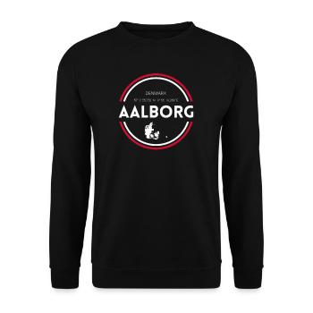 Aalborg I Dänemark Urlaub Motiv für Dänen - Unisex Pullover - Schwarz - Vorne - Alina (178cm) & Michal (187cm)