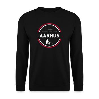 Aarhus I Denmark Holiday Motif for Danes - Unisex Sweatshirt - black - Front - Alina (178cm) & Michal (187cm)