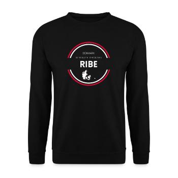 Ribe I Dänemark Urlaub Motiv für Dänen - Unisex Pullover - Schwarz - Vorne - Alina (178cm) & Michal (187cm)