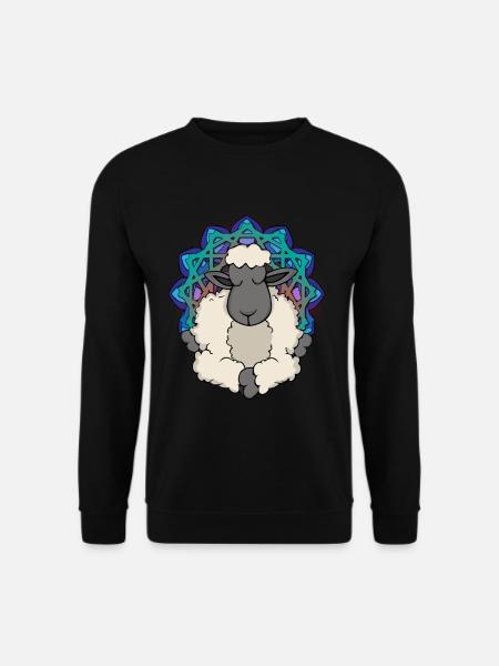 Méditation Idée cadeau Femmes Moutons Yoga - Sweat-shirt Unisexe - noir
