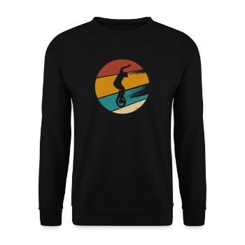 Vintage Unicycle I Unicycle Circus Motif pour - Sweat-shirt Unisexe - noir - Devant - Alina (178cm) & Michal (187cm)