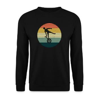 Vintage Unicycle I Unicycle Circus Motif pour - Sweat-shirt Unisexe - noir - Devant - Alina (178cm) & Michal (187cm)
