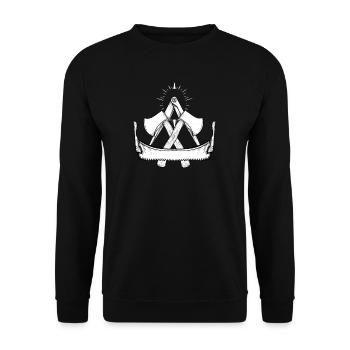 Zimmermann I Zunft Wappen Wanderschaft Motiv für - Unisex Pullover - Schwarz - Vorne - Alina (178cm) & Michal (187cm)