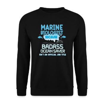 Meeresbiologie Qualle Ozean Wal Krabbe Tintenfisch - Unisex Pullover - Schwarz - Vorne - Alina (178cm) & Michal (187cm)