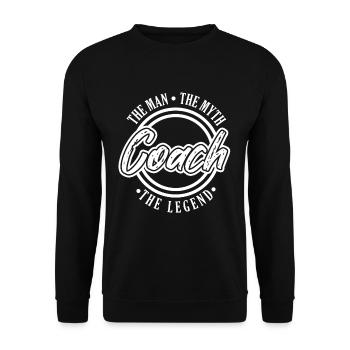 Coach Legend Mentor Trainer Mindset Influencer - Unisex Sweatshirt - black - Front - Alina (178cm) & Michal (187cm)