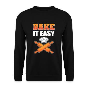 Bake It Easy Bread Making Bread Boulangerie - Sweat-shirt Unisexe - noir - Devant - Alina (178cm) & Michal (187cm)