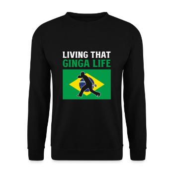 Vivre cette vie Ginga Capoeira Martial Brésilien - Sweat-shirt Unisexe - noir - Devant - Alina (178cm) & Michal (187cm)