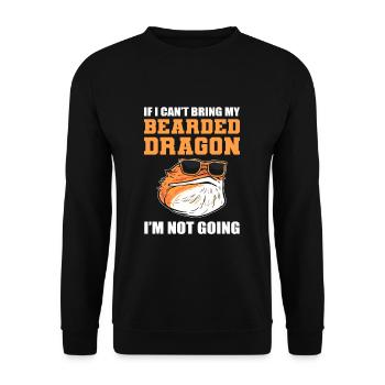Bearded Dragon Iguana Terrarium Dwarf Bar - Sweat-shirt Unisexe - noir - Devant - Alina (178cm) & Michal (187cm)