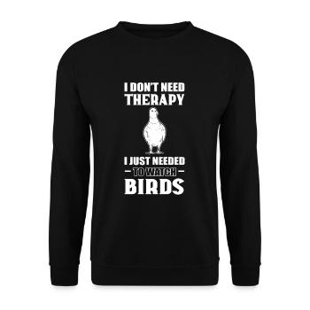 Vogel Beobachter Vögel Beobachten Vogelfreund Voge - Unisex Pullover - Schwarz - Vorne - Alina (178cm) & Michal (187cm)