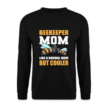 Apiculture Apiculture Abeille nid d’abeille Miel de ruche Bi - Sweat-shirt Unisexe - noir - Devant - Alina (178cm) & Michal (187cm)