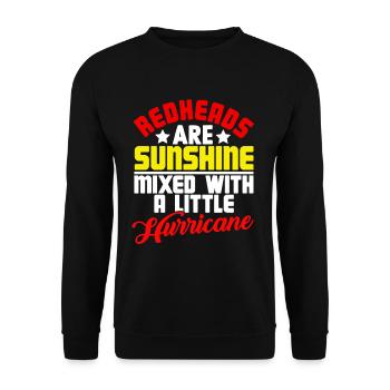 Redheads Sunshine Hurricane Ginger Red Head Irish - Unisex Sweatshirt - black - Front - Alina (178cm) & Michal (187cm)