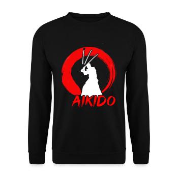 Aikido Master Martial Arts Fight Self Defense - Unisex Sweatshirt - black - Front - Alina (178cm) & Michal (187cm)