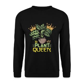 Korbmarante Pflanzen Liebhaberin Calathea Pflanze - Unisex Pullover - Schwarz - Vorne - Alina (178cm) & Michal (187cm)