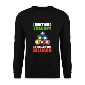 Billard Spieler Billardkugel Acht Snooker Billard - Unisex Pullover - Schwarz - Vorne - Alina (178cm) & Michal (187cm)