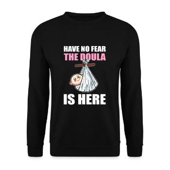 Obstétricien Sage-femme Doula Obstétricien Malade - Sweat-shirt Unisexe - noir - Devant - Alina (178cm) & Michal (187cm)