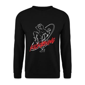 Kickboxing Fighter Kickboxer Fighting MMA - Unisex Sweatshirt - black - Front - Alina (178cm) & Michal (187cm)