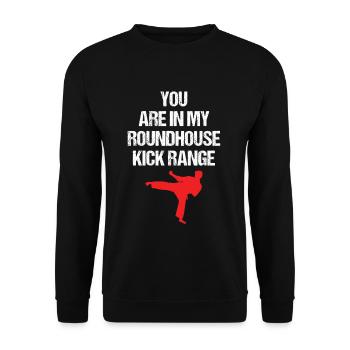 Kickboxer Fighter MMA Sports Kickboxing Fight - Unisex Sweatshirt - black - Front - Alina (178cm) & Michal (187cm)