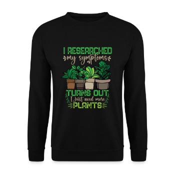 Topfpflanzen Geschenk Frauen Floristin Pflanzen - Unisex Pullover - Schwarz - Vorne - Alina (178cm) & Michal (187cm)