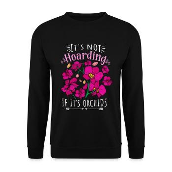 Orchidee Geschenkidee Frauen Floristin Orchidee - Unisex Pullover - Schwarz - Vorne - Alina (178cm) & Michal (187cm)